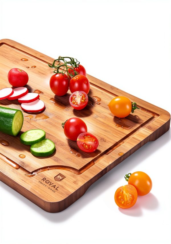 Royal Craft Wood Bamboo Cutting Board Set 3-Piece-5