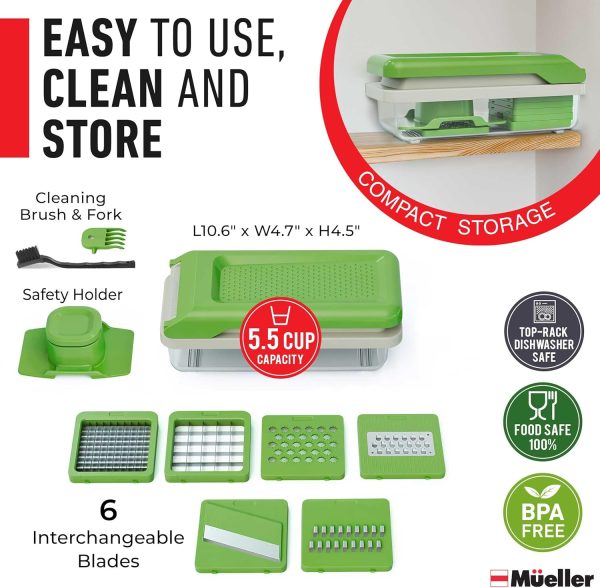 Mueller Vegetable Chopper Stainless Steel Manual Kitchen-6