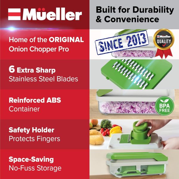 Mueller Vegetable Chopper Stainless Steel Manual Kitchen-2