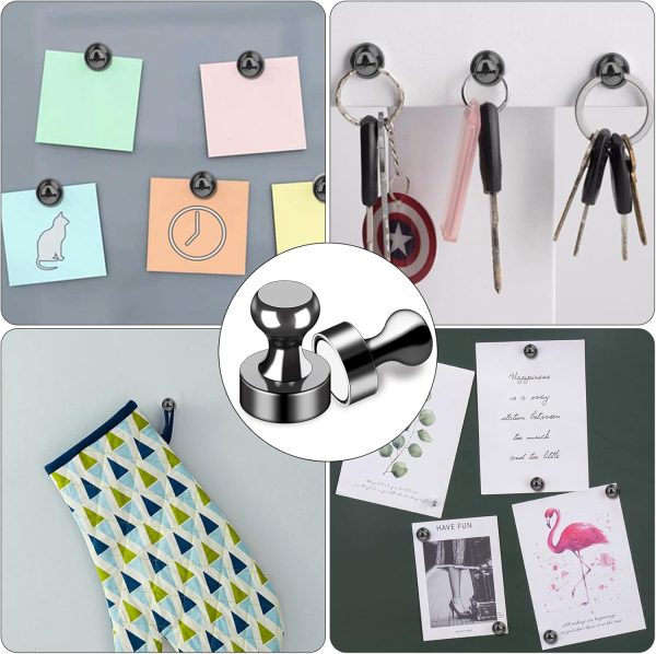 LOVIMAG Refrigerator Magnets Strong Small Round Black-6