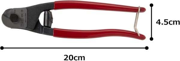 TONE Wire Rope Cutter Red Plastic Handle 6mm Cutting-4