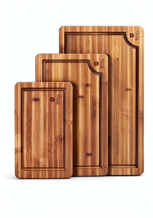 Royal Craft Wood Bamboo Cutting Board Set 3-Piece-3