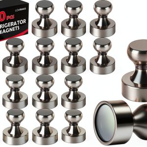LOVIMAG Black Refrigerator Magnets Strong Small Metal-0