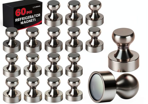 LOVIMAG Black Refrigerator Magnets Strong Small Metal-0