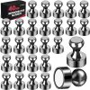 LOVIMAG Black Fridge Magnets Strong Small Round Metal-0