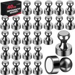 LOVIMAG Black Fridge Magnets Strong Small Round Metal-0