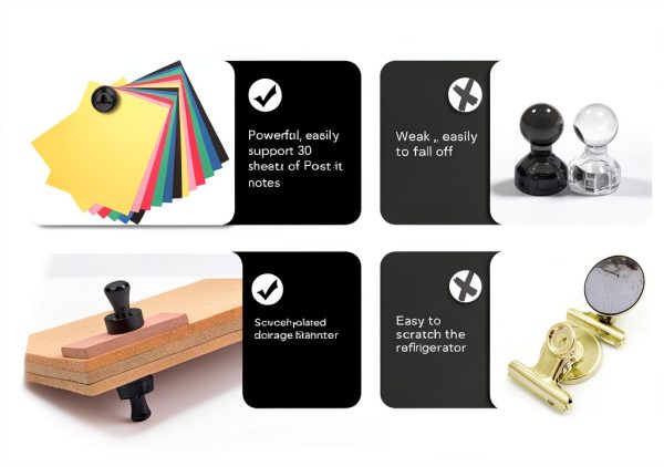 LOVIMAG Black Refrigerator Magnets Strong Small Metal-4