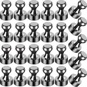 LOVIMAG Refrigerator Magnets Strong Small Round Black-0