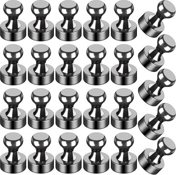 LOVIMAG Refrigerator Magnets Strong Small Round Black-0