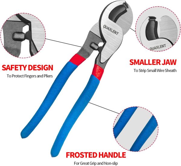 QUAXLENT Big Head Wire Cutter Heavy Duty Steel Ergonomic-4