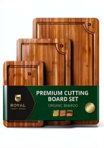 Royal Craft Wood Bamboo Cutting Board Set 3-Piece-0