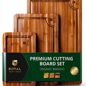 Royal Craft Wood Bamboo Cutting Board Set 3-Piece-0