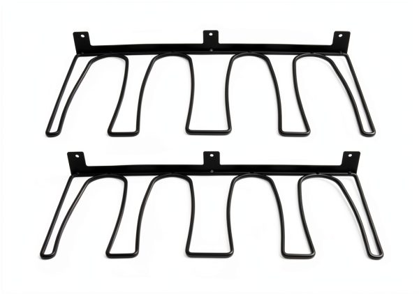 ORLESS Stainless Steel Boot Rack Black 4‑Shelf Wall‑Mount Shoe-6