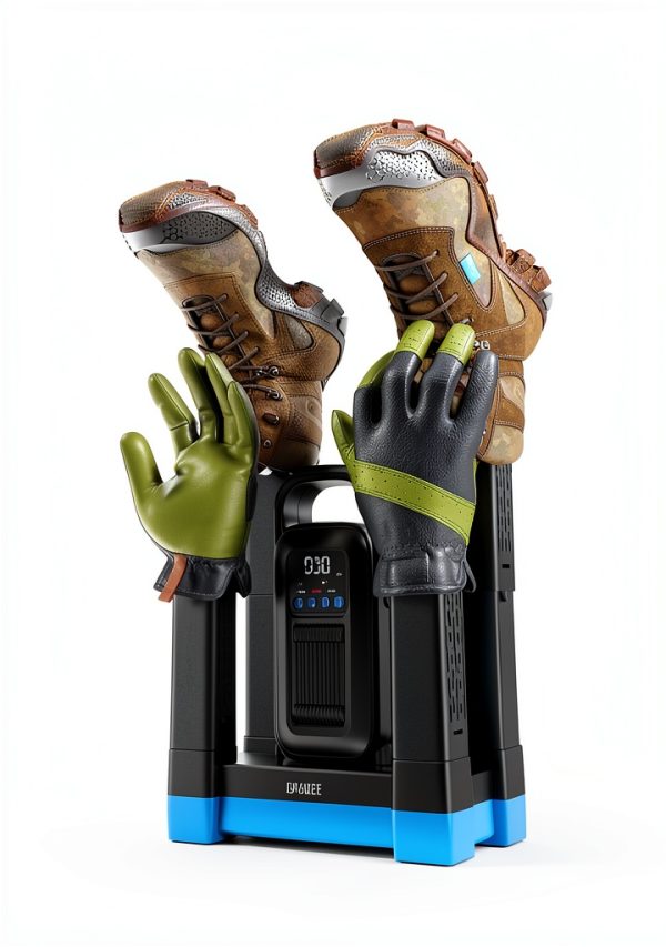 Boot Dryer POPCHOSE Dual Air Duct 800W Shoe and Boot Dryer Grey Blue-4