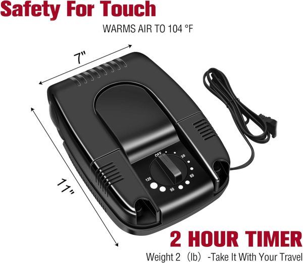 Shoe Dryer Manledio N-Black Portable 200W Freestanding Model D872393S-1