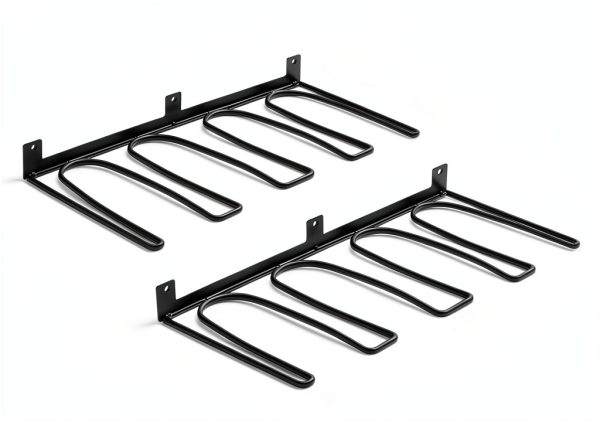 ORLESS Stainless Steel Boot Rack Black 4‑Shelf Wall‑Mount Shoe-4