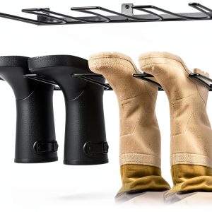 ORLESS Stainless Steel Boot Rack Black 4‑Shelf Wall‑Mount Shoe-0