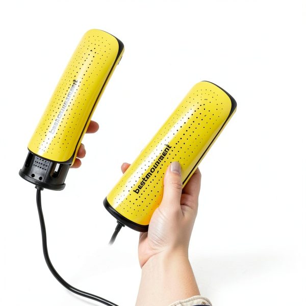 Bestmoument Dual-Core Shoe Dryer Yellow Black Portable 17.6W-1