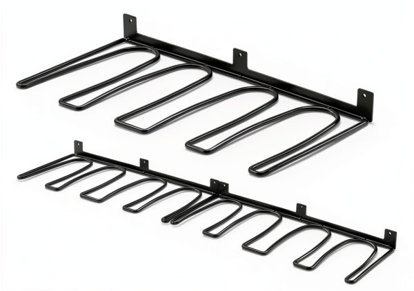 ORLESS Stainless Steel Boot Rack Black 4‑Shelf Wall‑Mount Shoe-2