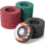 15Pcs 180# 320# 600# Scour Flap Disc 4 1/2 Inch Angle Grinder Attachment for Metal & Wood Scouring Pads Polishing Wheel Sanding Disc Paint Rust Remover-0