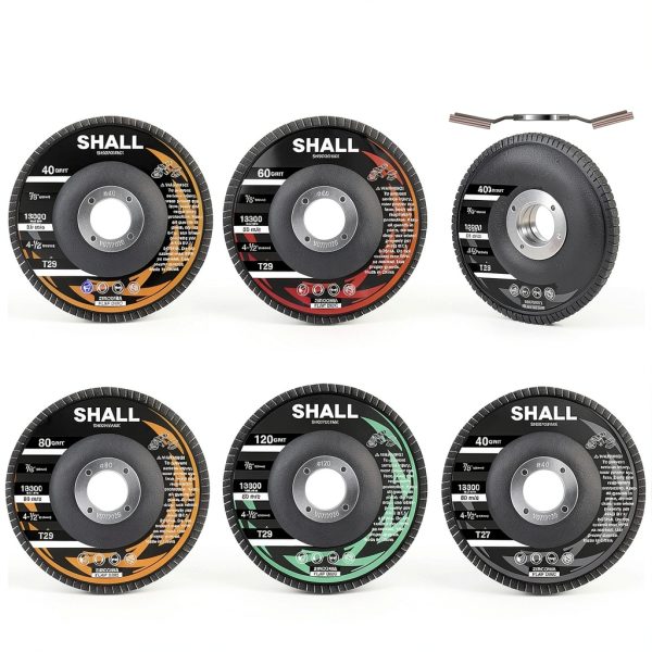 SHALL 24-Pack Flap Disc 4.5" x 7/8" Zirconia Grinding Wheel-1