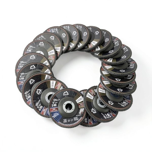 Merryland Flap Disc 5 inch Metal for Angle Grinder, 5inch 40 Grit T29 Flap Wheel 20 Pack, Blue Zirconium Corundum INOX Stainless Steel Iron Universal, Craft-Line FC1108214-20-4