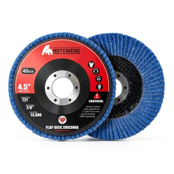 50 Pack 40 Grit Zirconia Flap Discs 4.5" x 7/8" T27 for 4 1/2 Inch-1