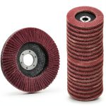 MinCHI257 Flap Discs 20pcs 4.5in 40 Grit Aluminum Oxide Wheels-0