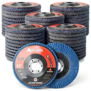 50 Pack 40 Grit Zirconia Flap Discs 4.5" x 7/8" T27 for 4 1/2 Inch-0